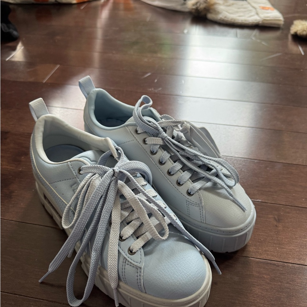 Light Blue Puma Platform Sneakers